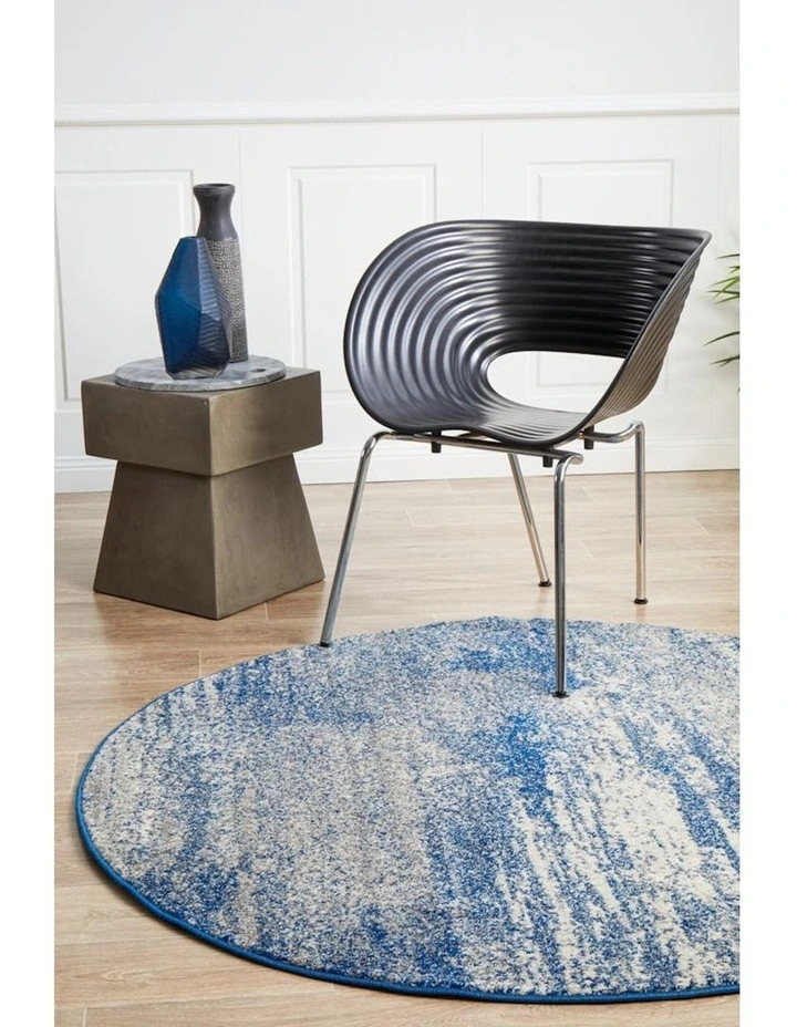 Mirage Casandra Round Rug in Blue/Grey