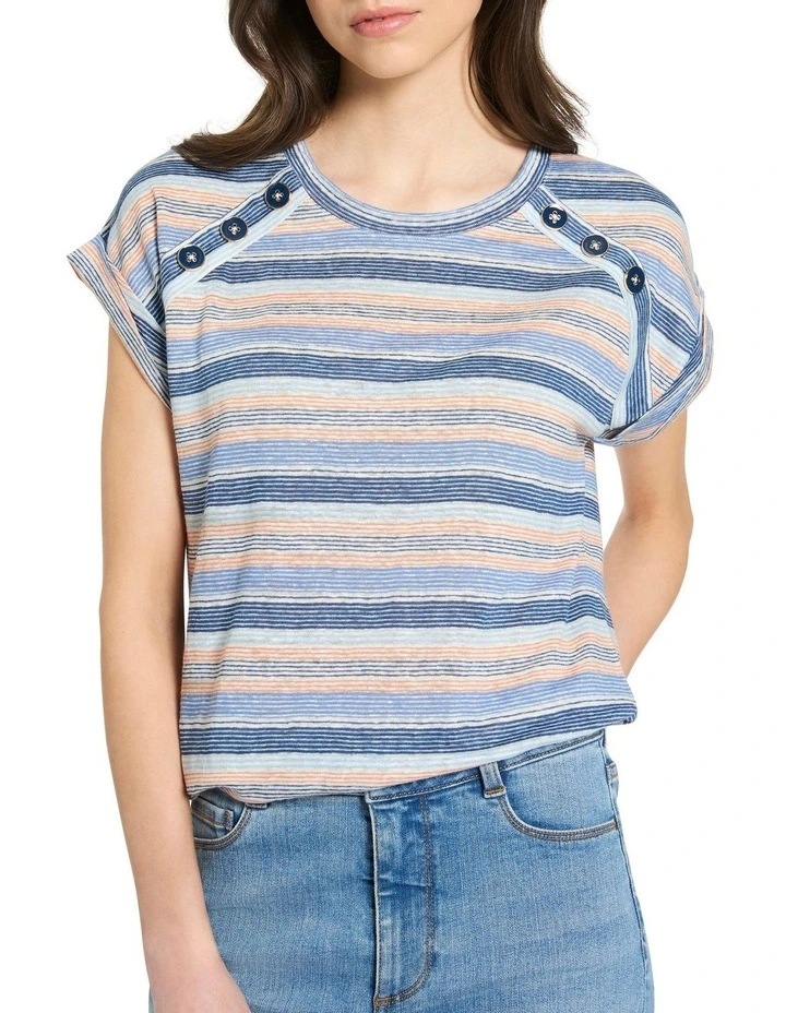 Izula Stripe Tee in Sky