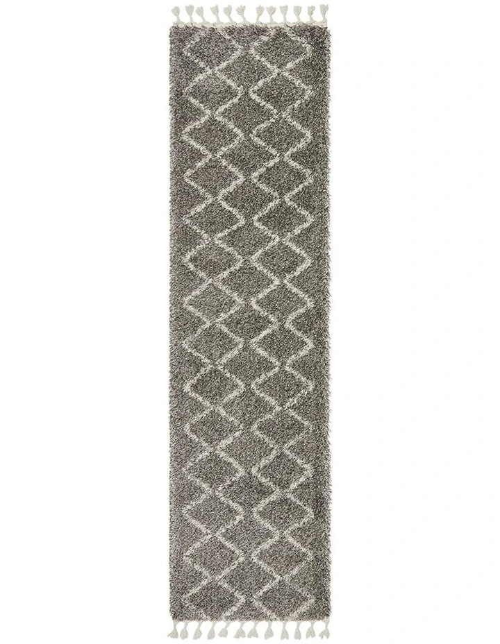 Saffron 11 Runner Rug in Grey
