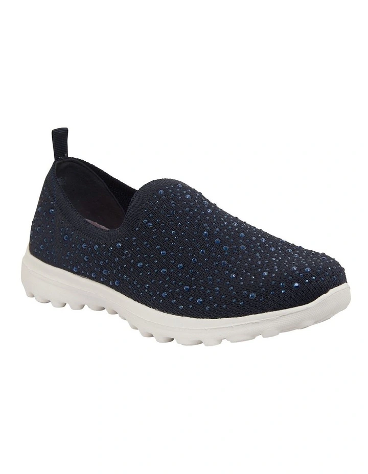 Parlour Navy Diamante Sneakers