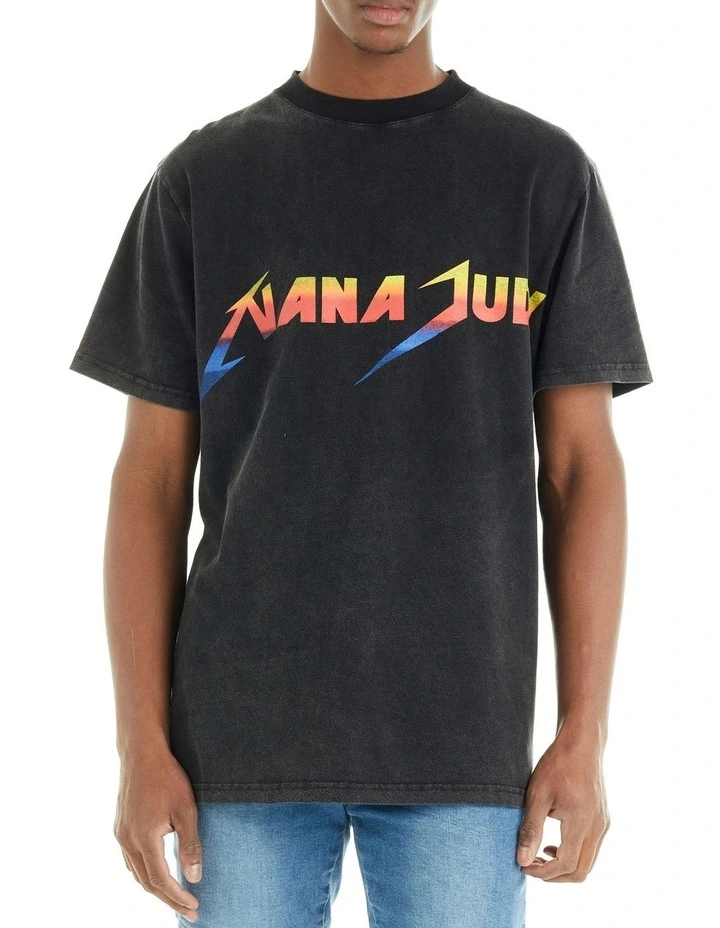 Belmont Vintage Logo Tee in Vintage Black