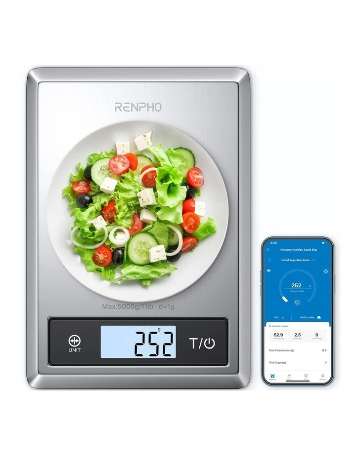Smart Nutrition Scale in Silver