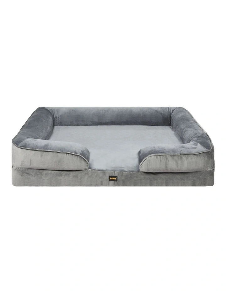 Washable Orthopedic Memory Foam Pet Sofa Bed Medium in Grey