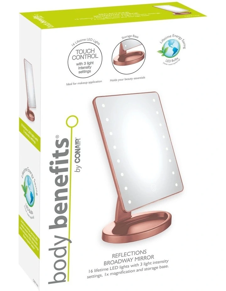 Reflections Broadway Mirror in Rose Gold