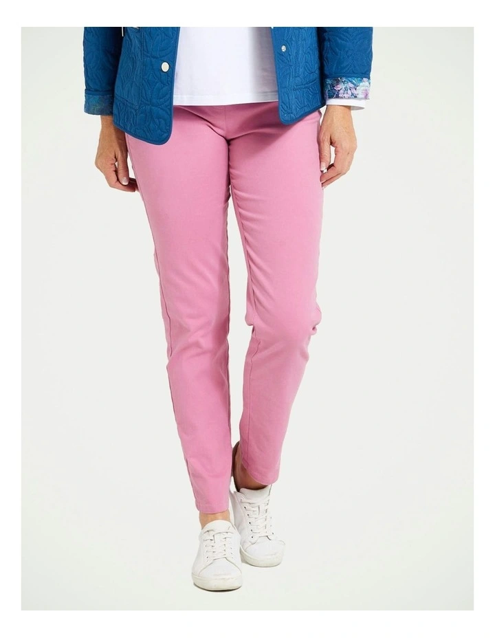 Suzy Stretch Long Pull On Jean in Rose