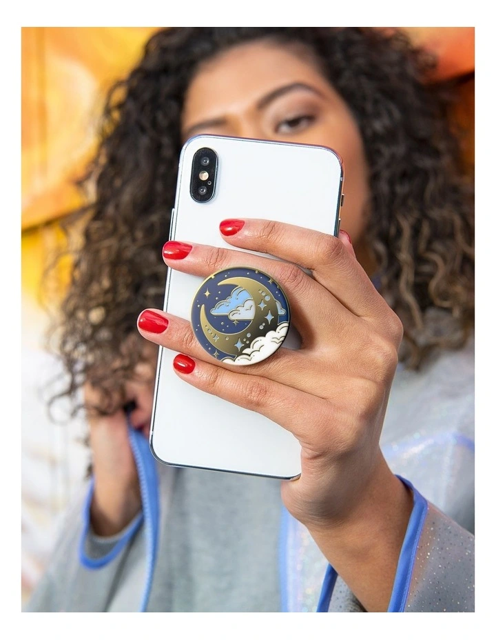 PopGrip Enamel Fly To Moon Swappable Phone & Tablets Grip Holder