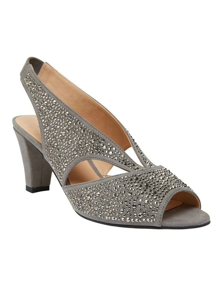 Angie Grey Fabric Sandal