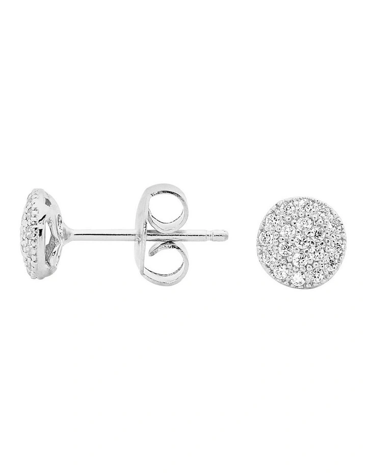 Petite Circle Silver Stud Earrings