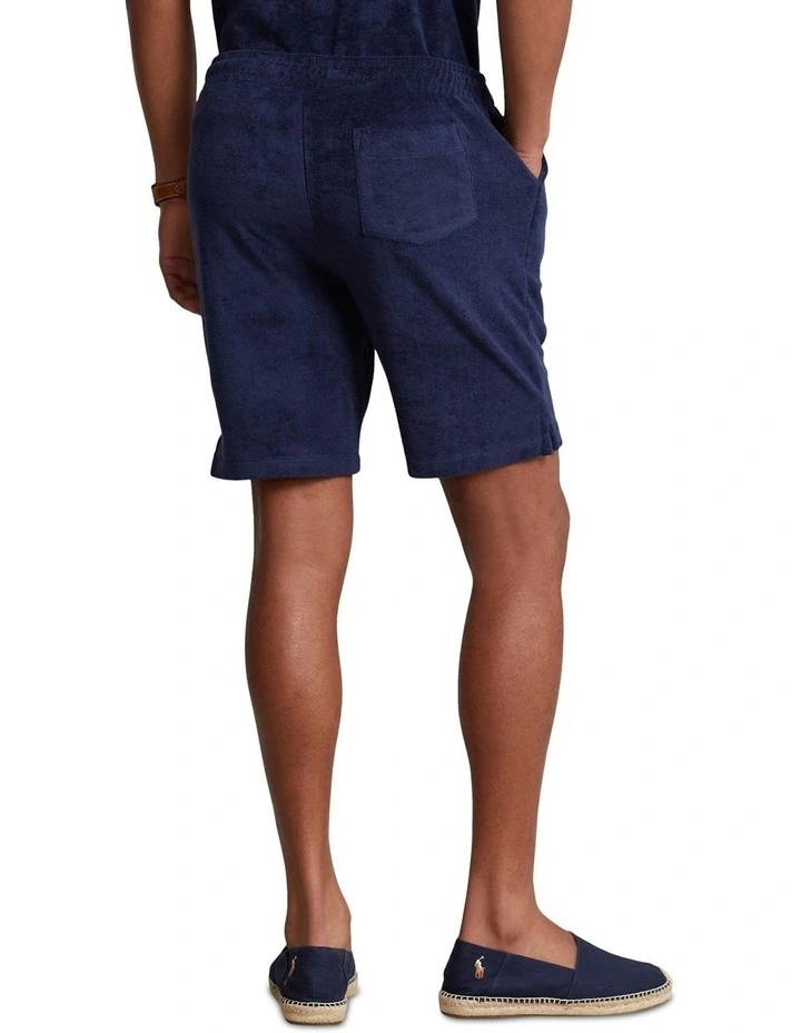 Terry Drawstring Short 7.5-Inch in Navy