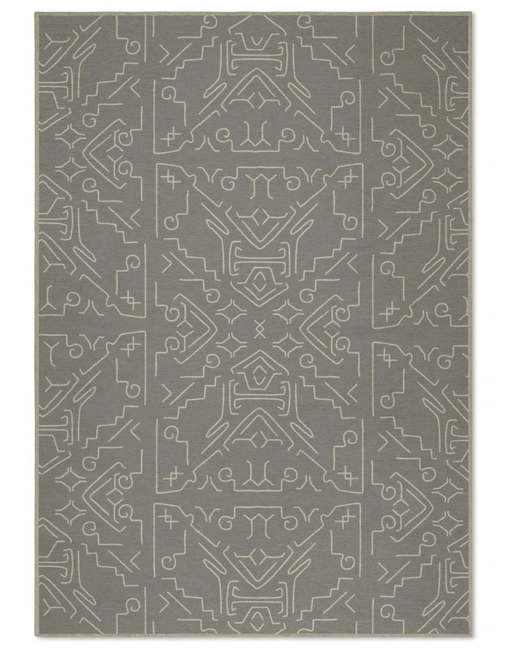 Theory Washable Chenille Area Rug in Bone