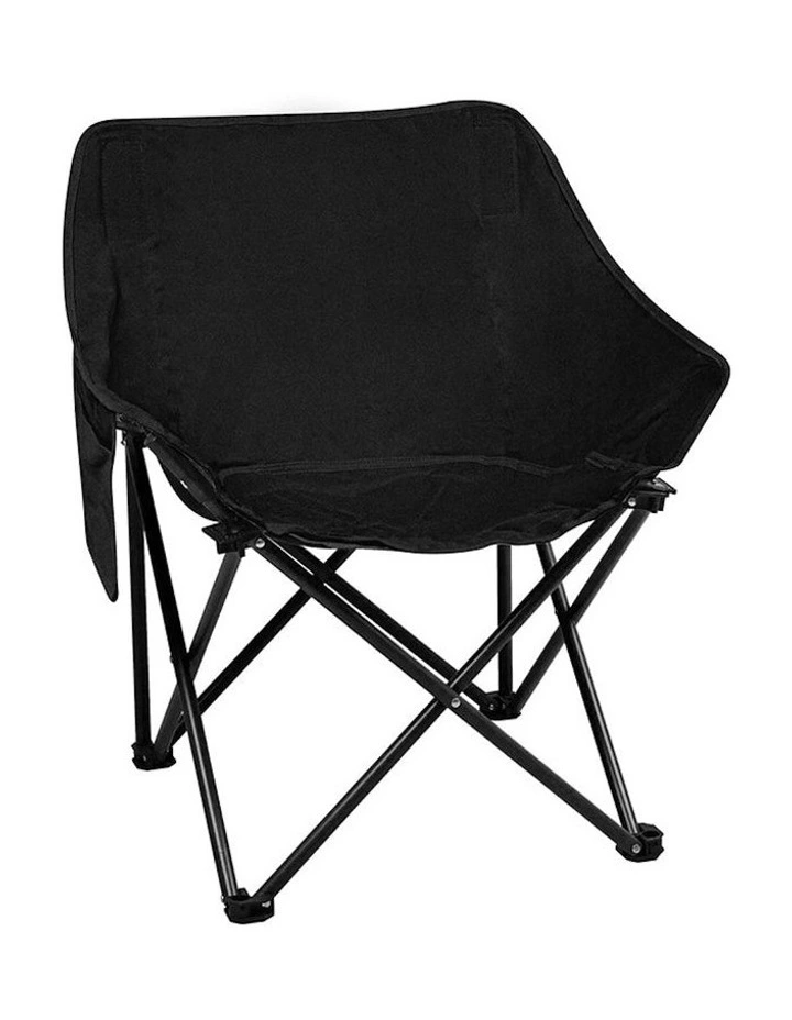 Folding Camping Moon Chair in Black