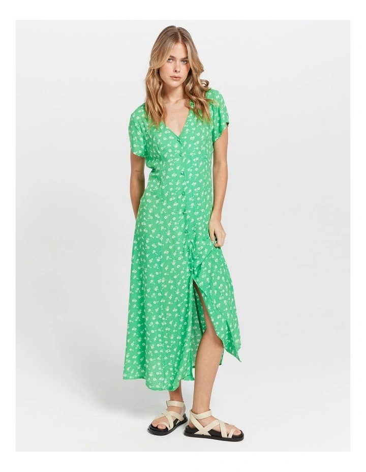 Mindie Midi Dress in Green