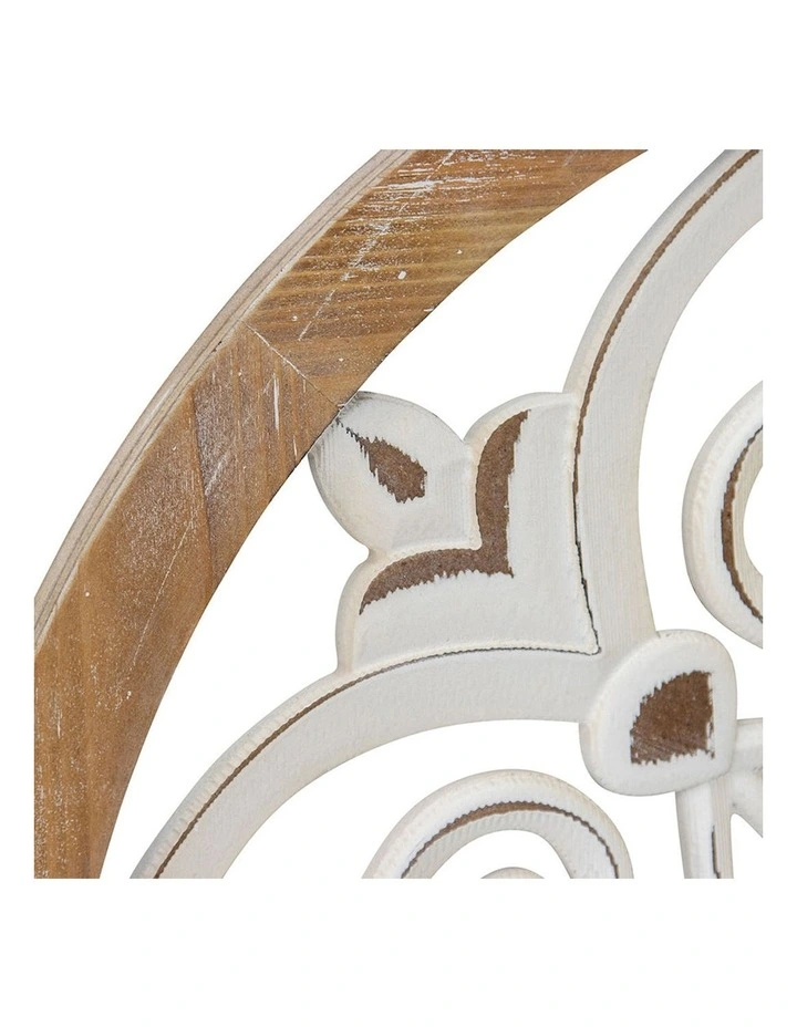 60cm Fleur Moulded Wall Art in Natural