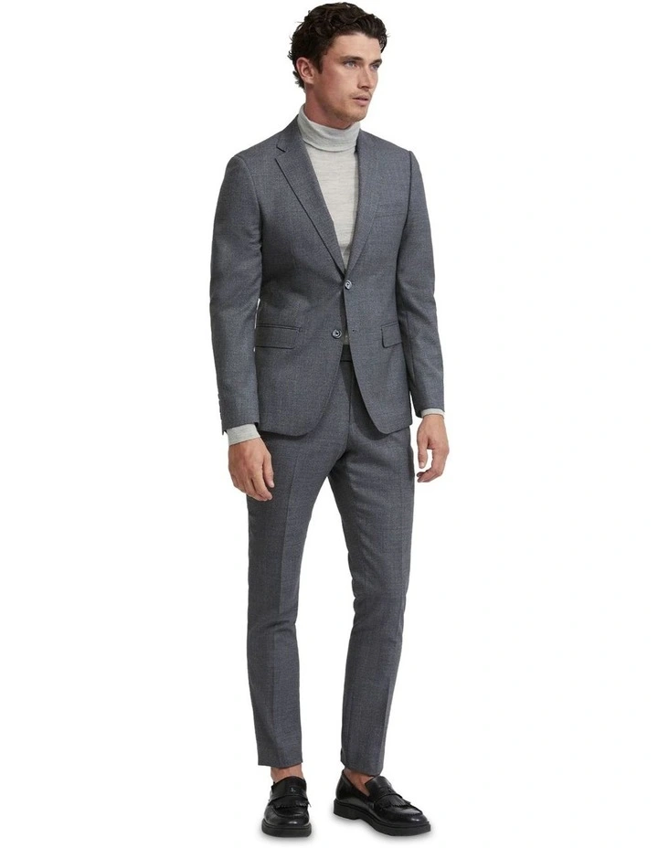 Byron Wool Suit Jacket in Grey