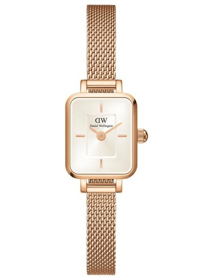 Quadro Mini Stainless Steel Watch in Rose Gold