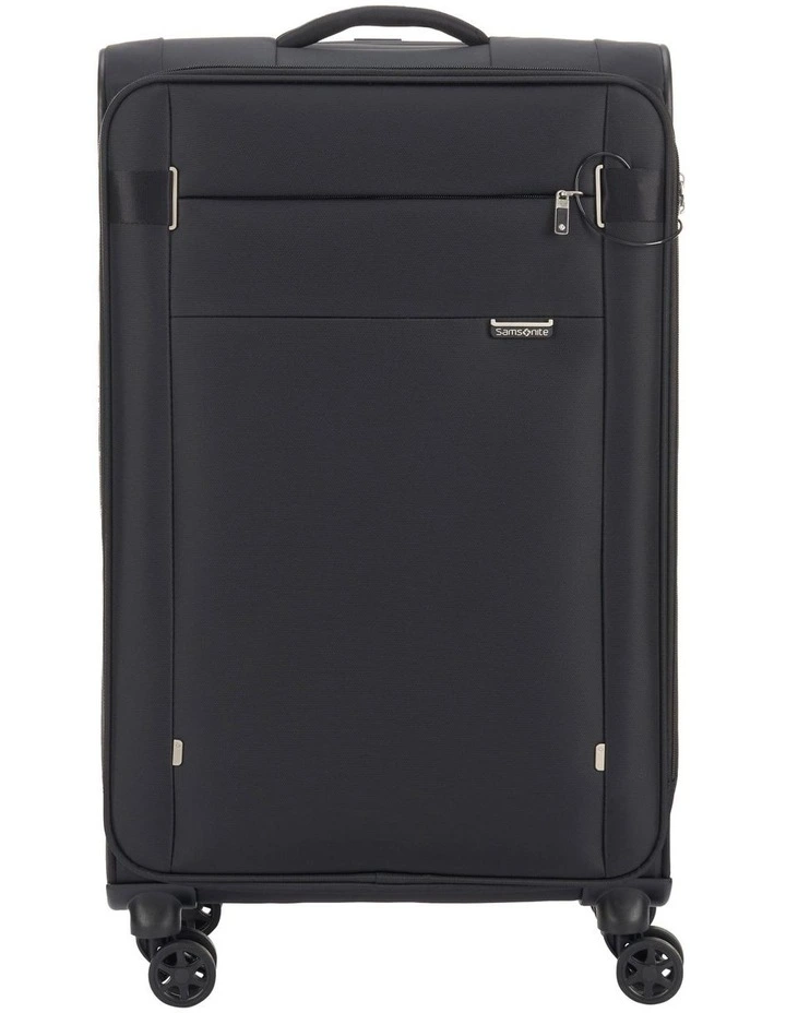 City Rhythm 71cm Soft Side Spinner Suitcase in Black