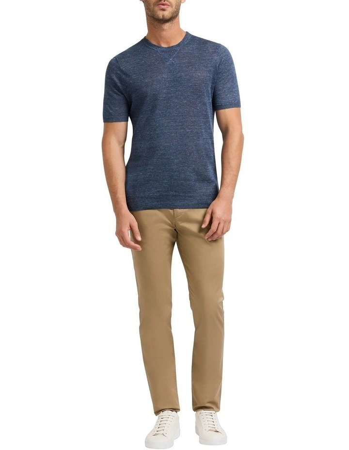 Jax Knit Tee in Denim Blue