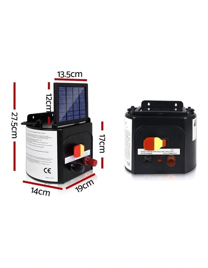 Giantz 5km Solar Electric Fence Energiser Charger 0.15J
