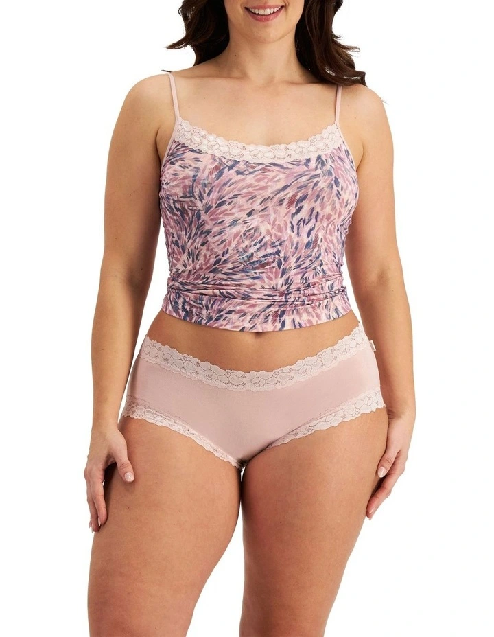 Parisienne Cotton Boyleg Brief in Mushroom Mauve