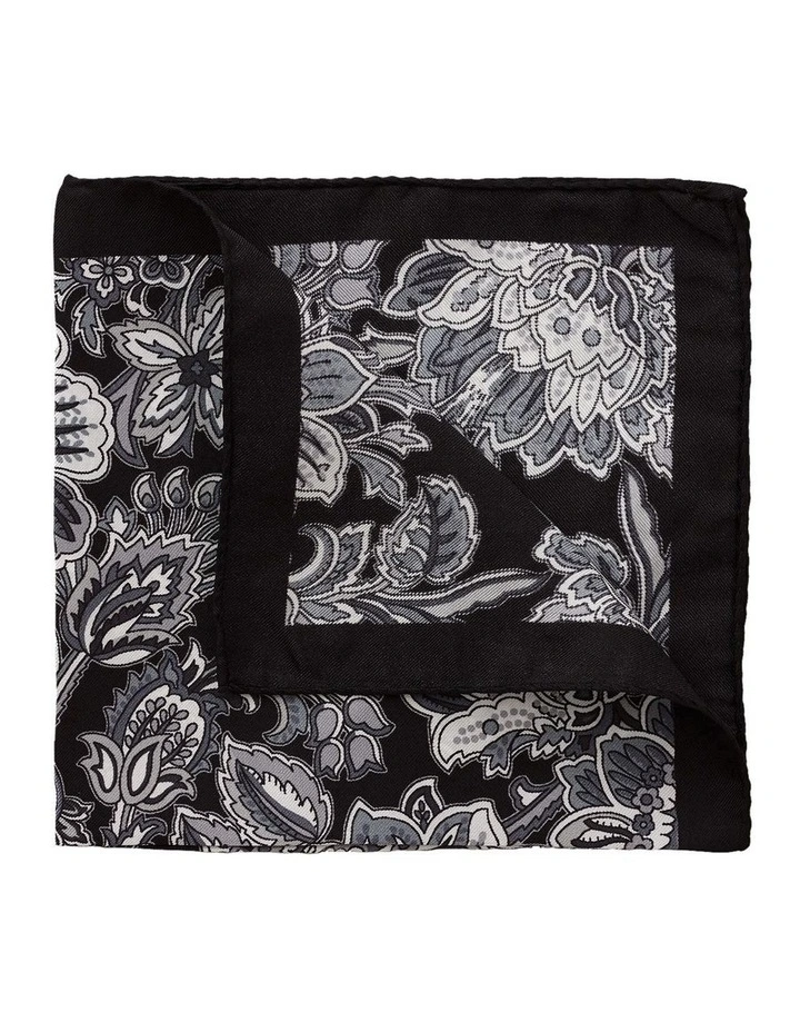 Floreale Silk Pochette in Black