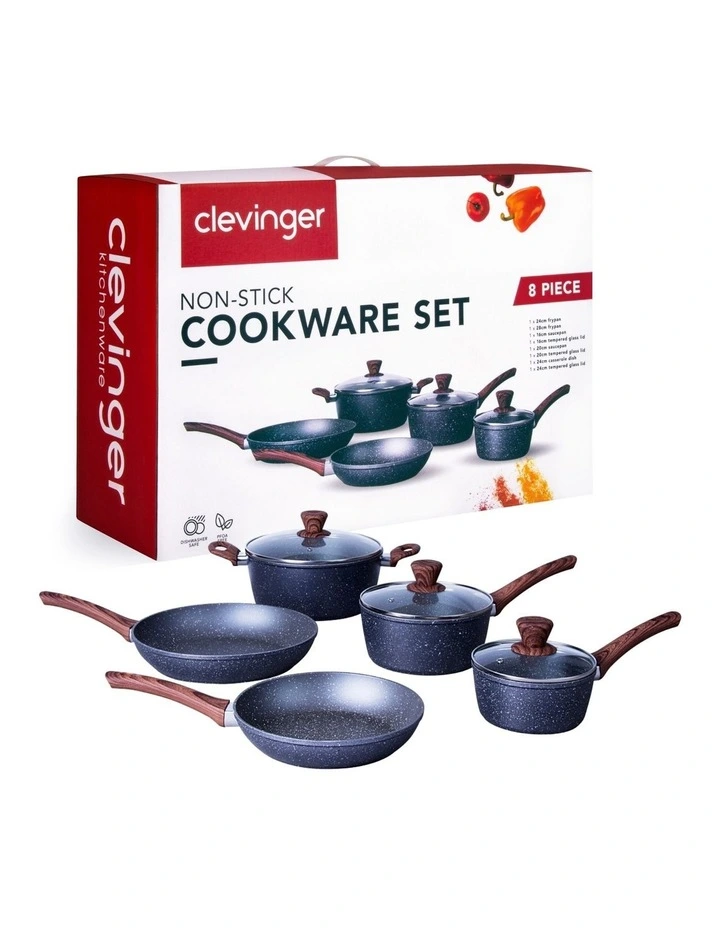 Non-Stick Cookware Set 5 Piece in Black