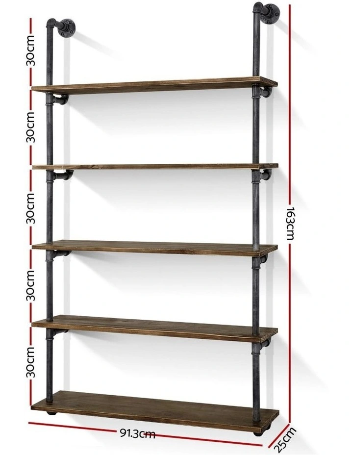 Rustic Industrial Pipe Shelf