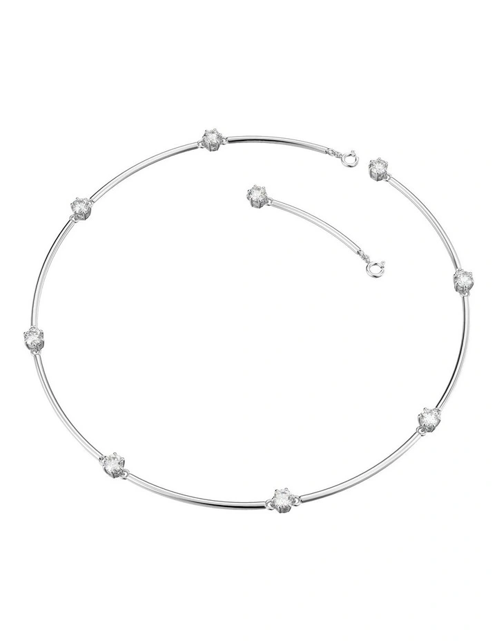 Constella Necklace Round Cut Rhodium Plated in White