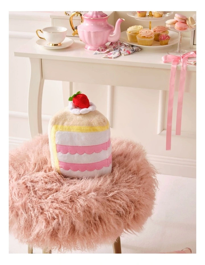 Let Them Eat Cake Novelty Cushion in Multicolor