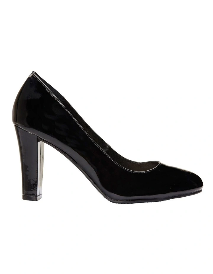 Alibi Heeled Shoes in Black Patent Leather