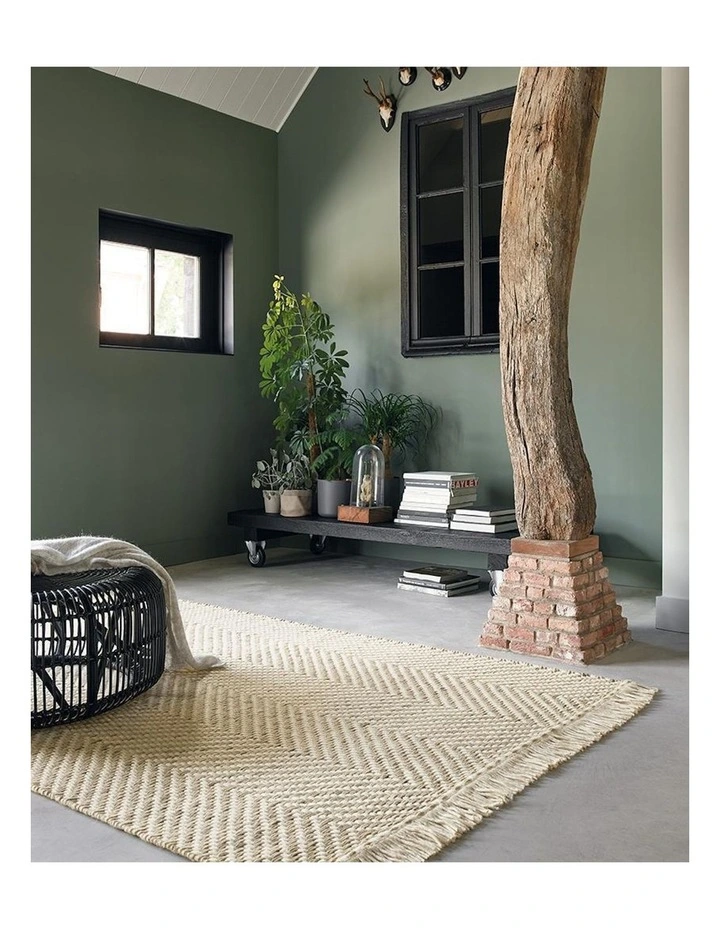 Atelier Twill Rug 49201 in Beige