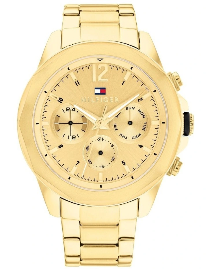 Lars Ionic Plated Thin 2 Steel Watch in Gold