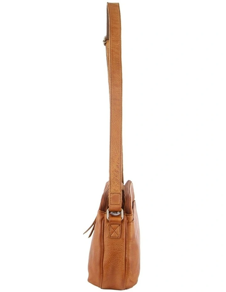 Nappa Leather Cross-Body Bag in Cognac