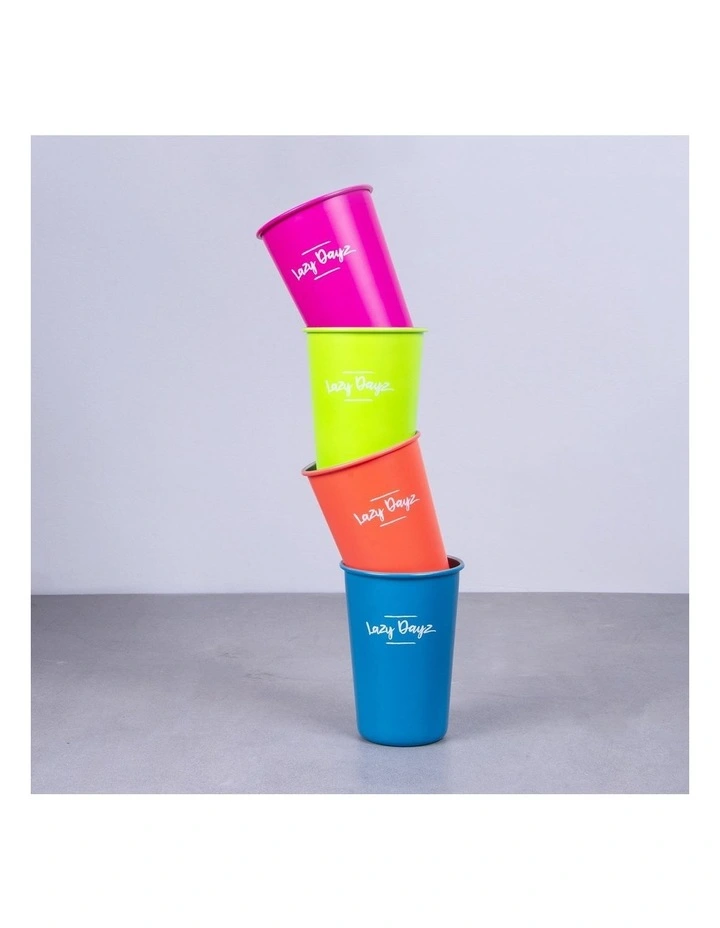 Lazy Dayz Picnic Cup 350ml 4 Pack