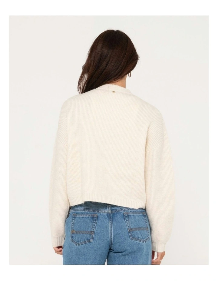 Sundae Long Sleeve Crew Neck Sweater in Grey