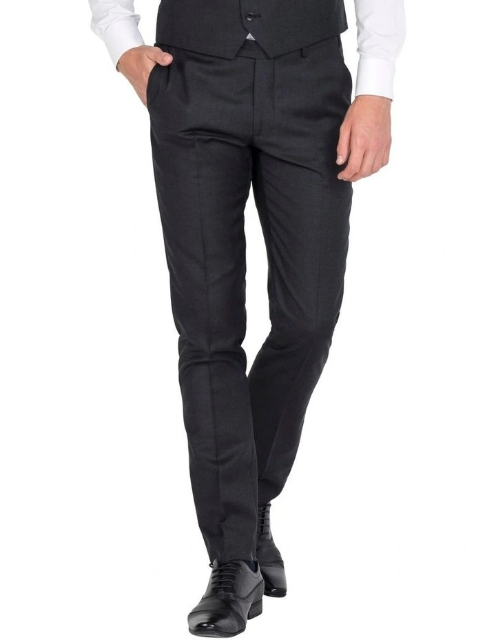 Pure Wool Suit Trouser in Charcoal