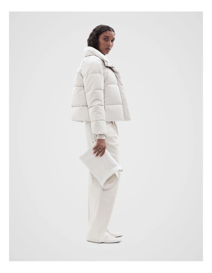 Recycled Puffer Jacket in Cream
