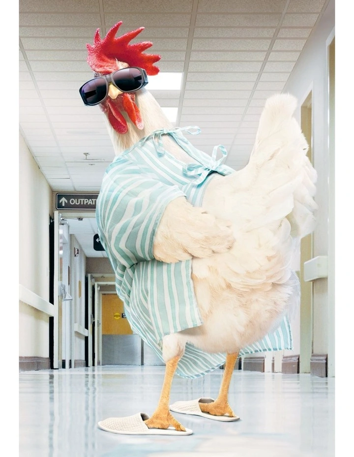 Get well card chook in hospital