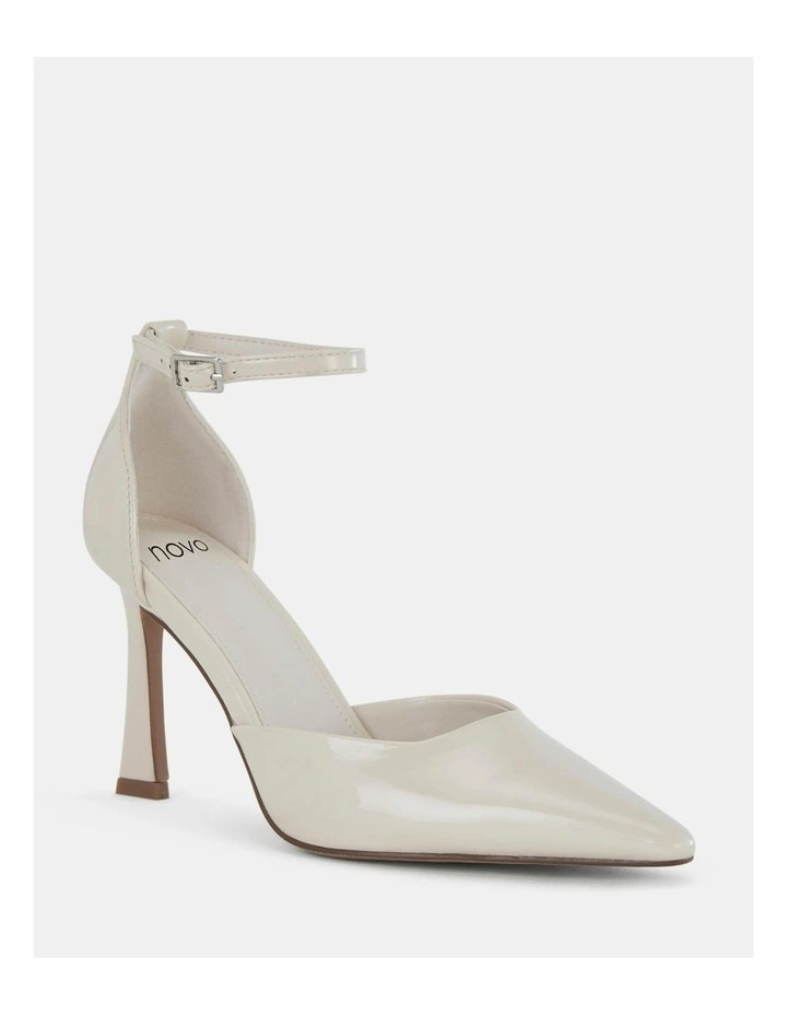 Itzel Heels in Cream Patent