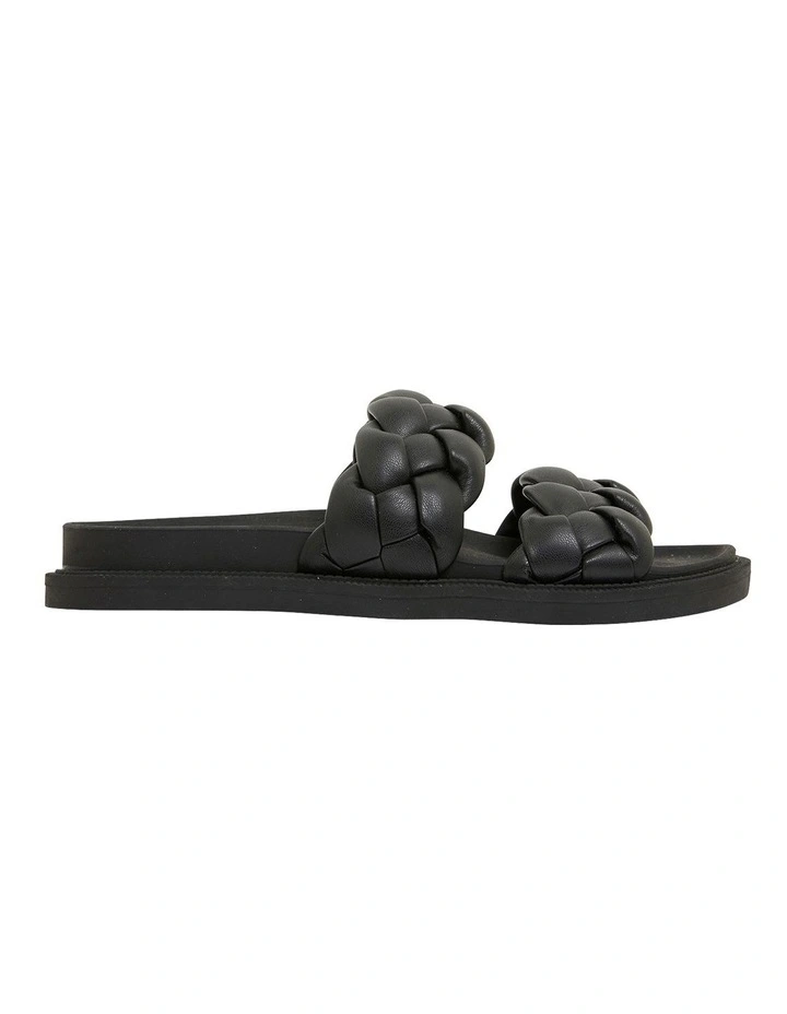Gossip Black Smooth Sandals