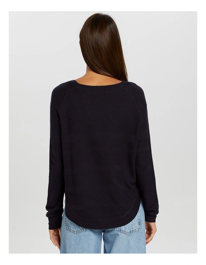 Caviar Knit Jumper in Night Sky Navy
