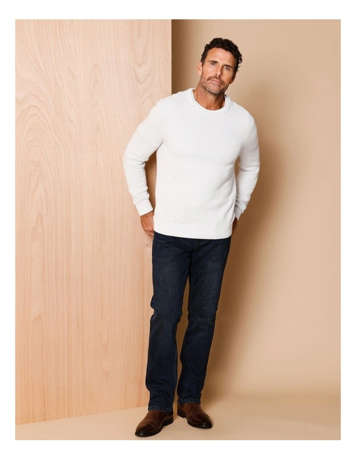 Knox Textured Crew Knit in Stone