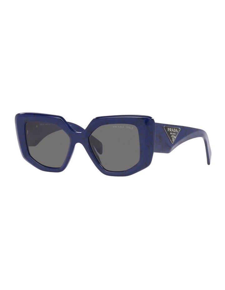 0PR 14ZS Polarised Sunglasses in Baltic Marble