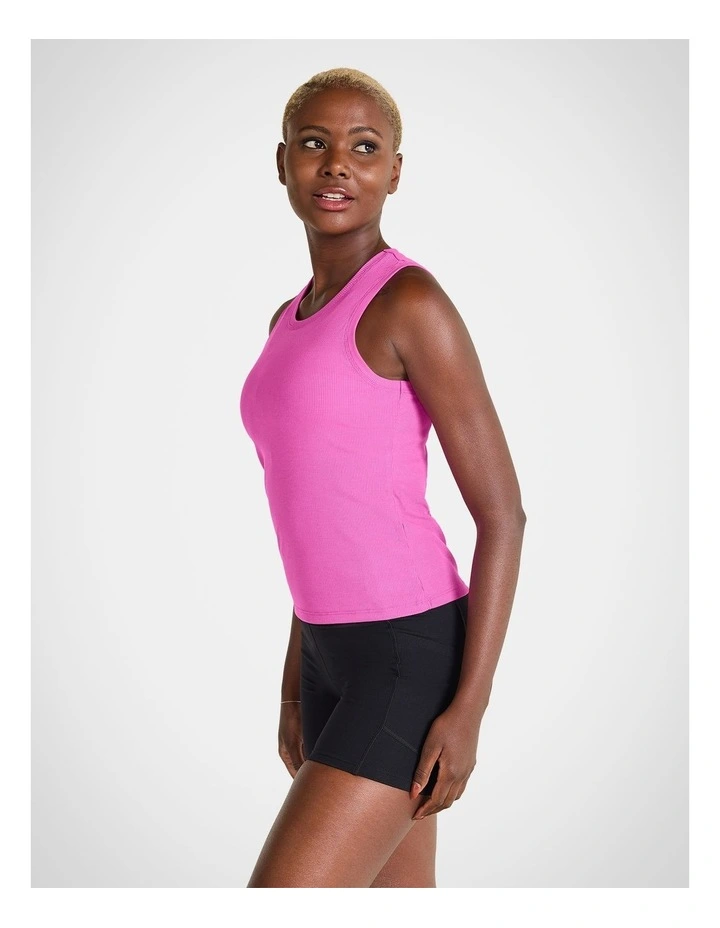 Ribbed Tank Neon in Pink