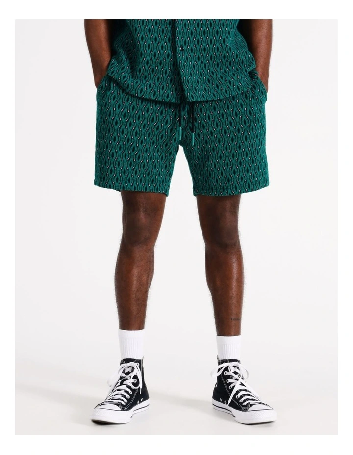 Diamond Jacquard Knit Short in Multicolour