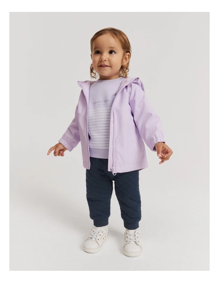 Hooded Rain Jacket in Lilac