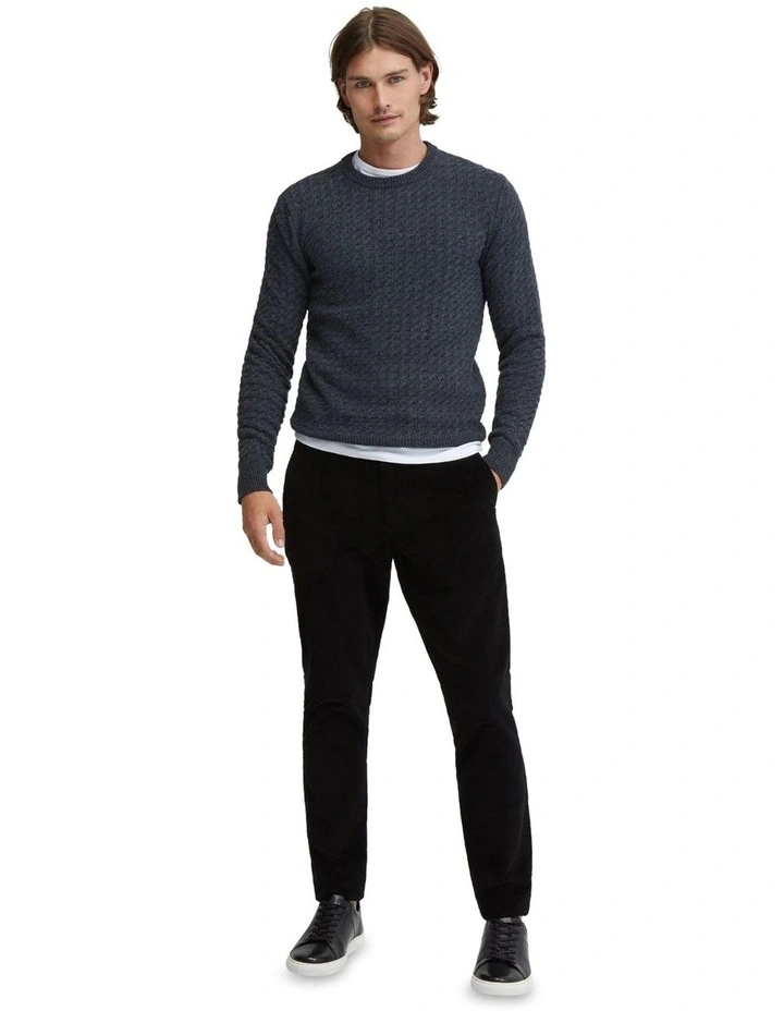 Otto Cable Knit in Charcoal
