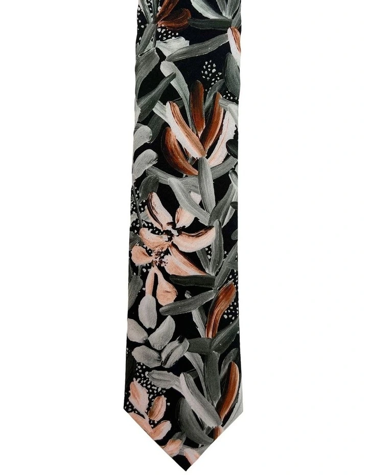 Protea Tie Gift Set in Green