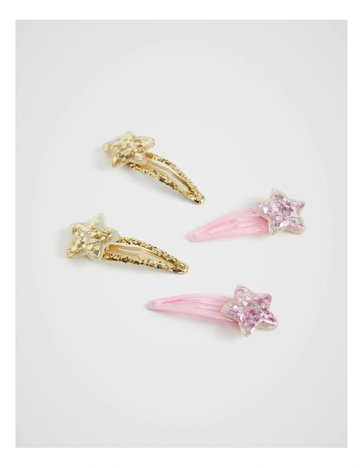 Star Resin Clip Pack in Multi