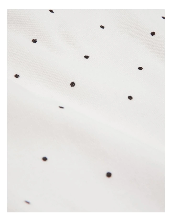 Organically Grown Cotton Pin Dot T-shirt in Marshmallow