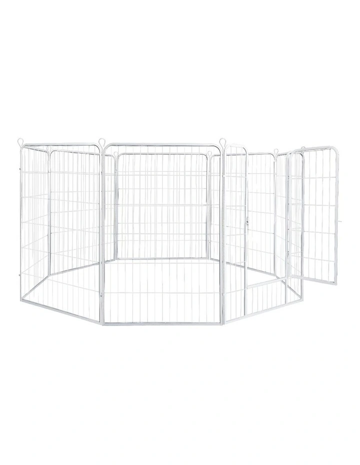 8 Panel 40'' Pet Playpen in White